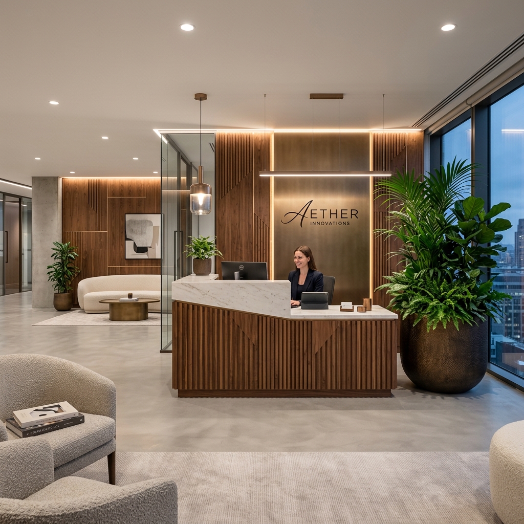 Sleek Commercial Workspace Interior